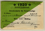 D6266 Mödling Streckenkarte Railway pass